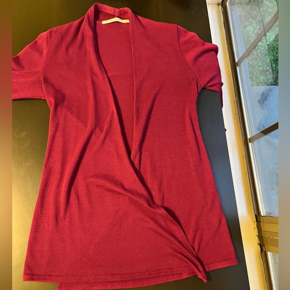 Dark magenta wrap-like cardigan - Adult Size M - Picture 10 of 16